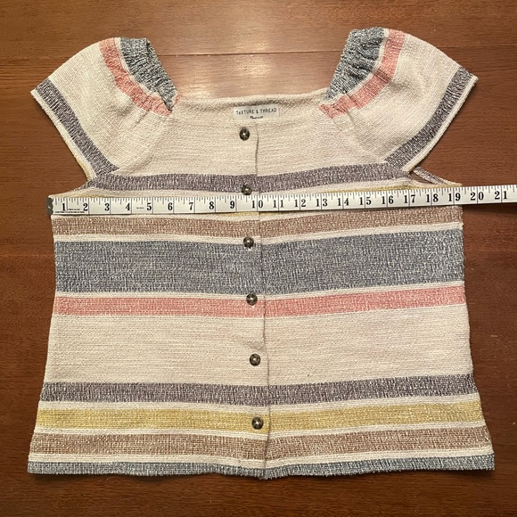 Madewell Texture & Thread Button-Front Top in Stripe - Medium - Picture 8 of 10